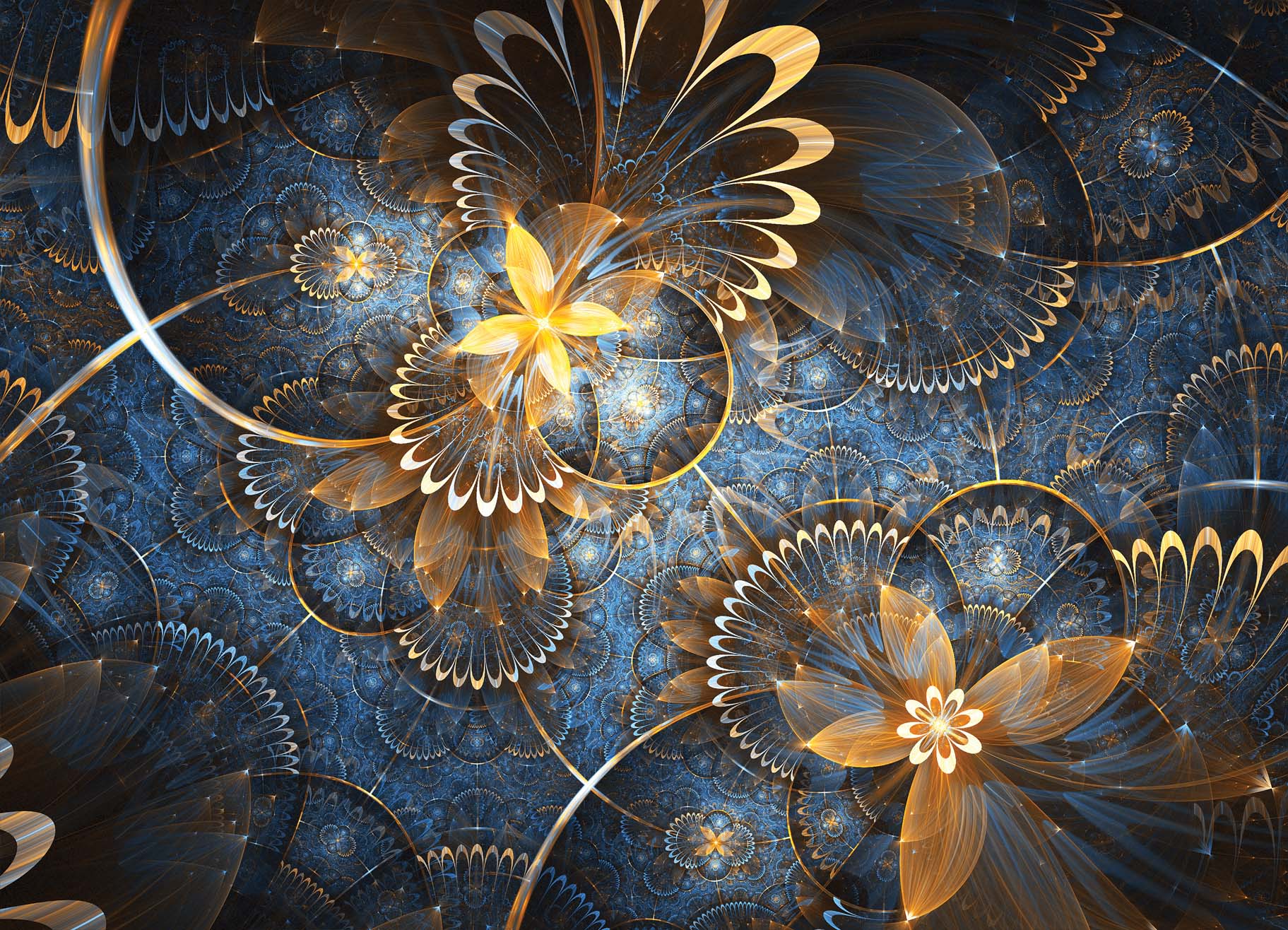 Tapeta Abstrakt zlaté obrazce