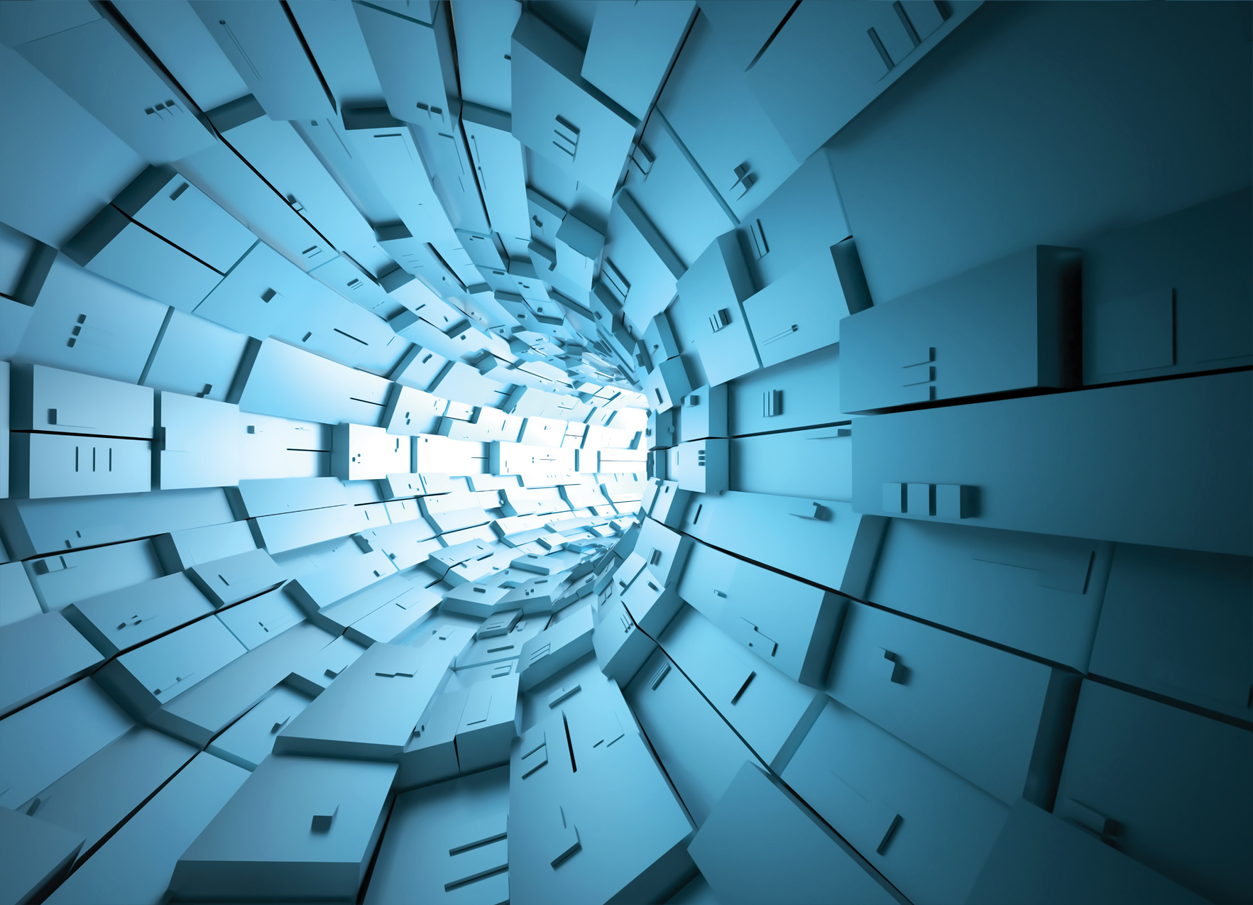 Tapeta Abstrakt tunel modrý