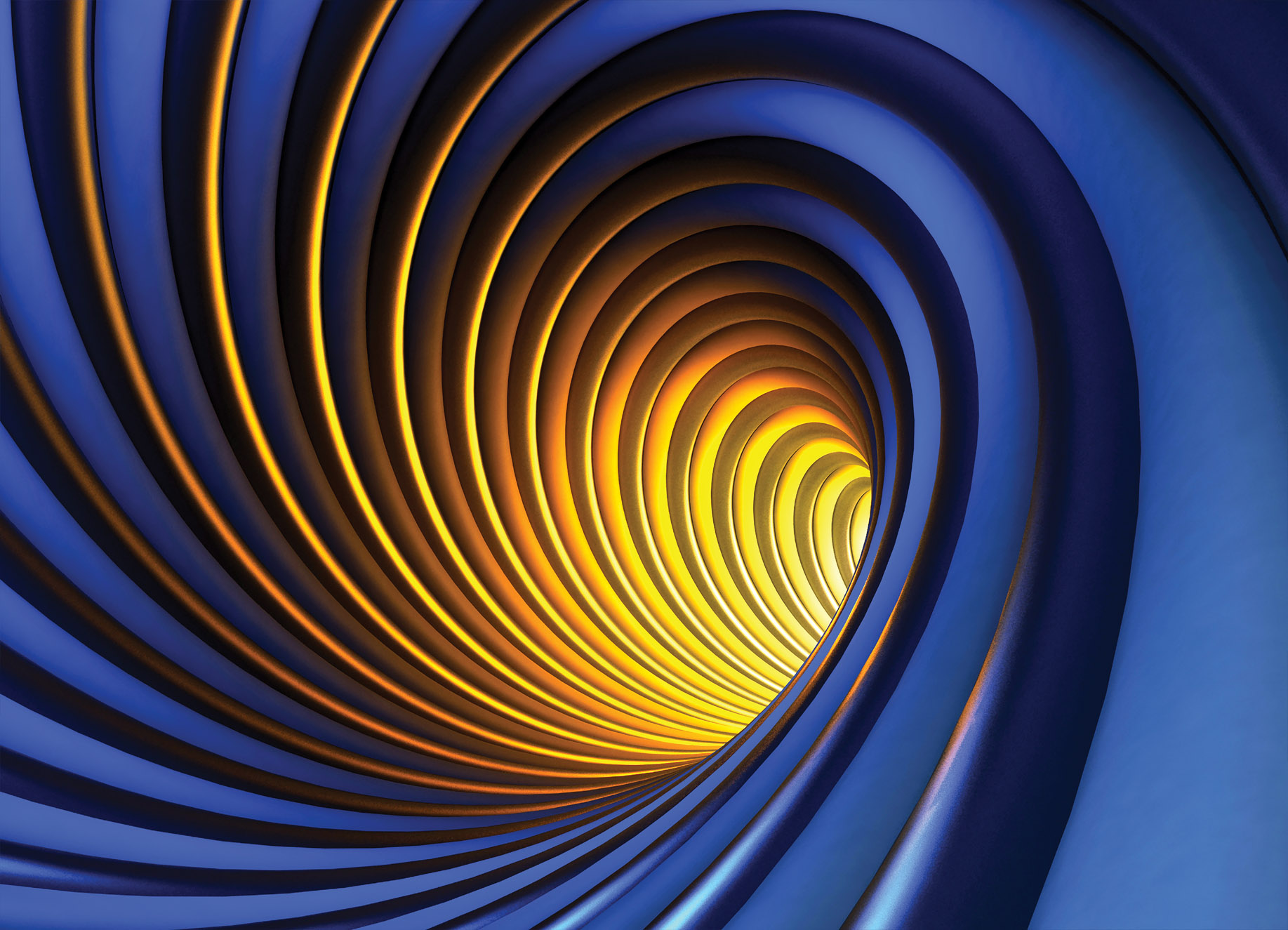 Tapeta Modro-zlatá spirála