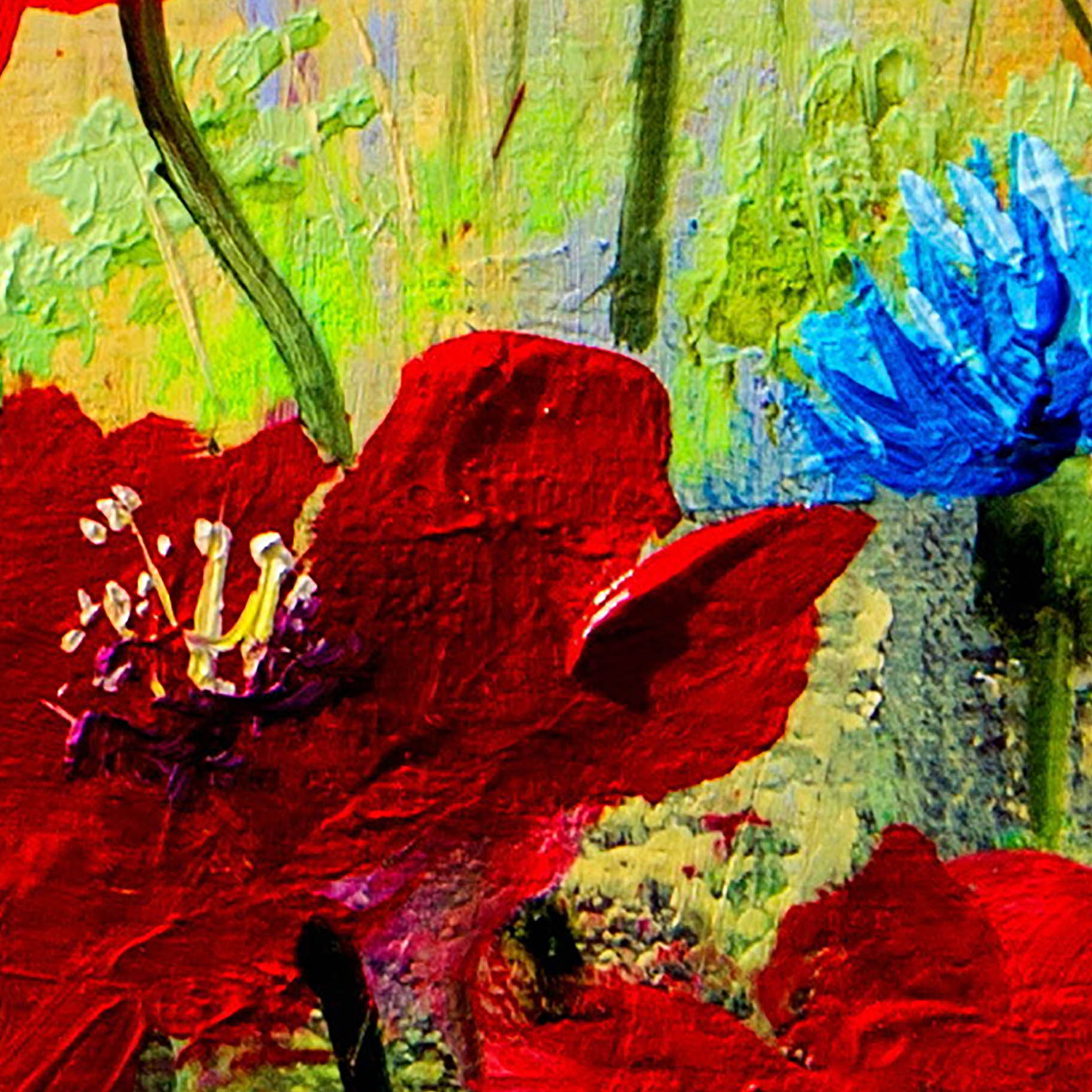 Tapeta Polní kvítí malba