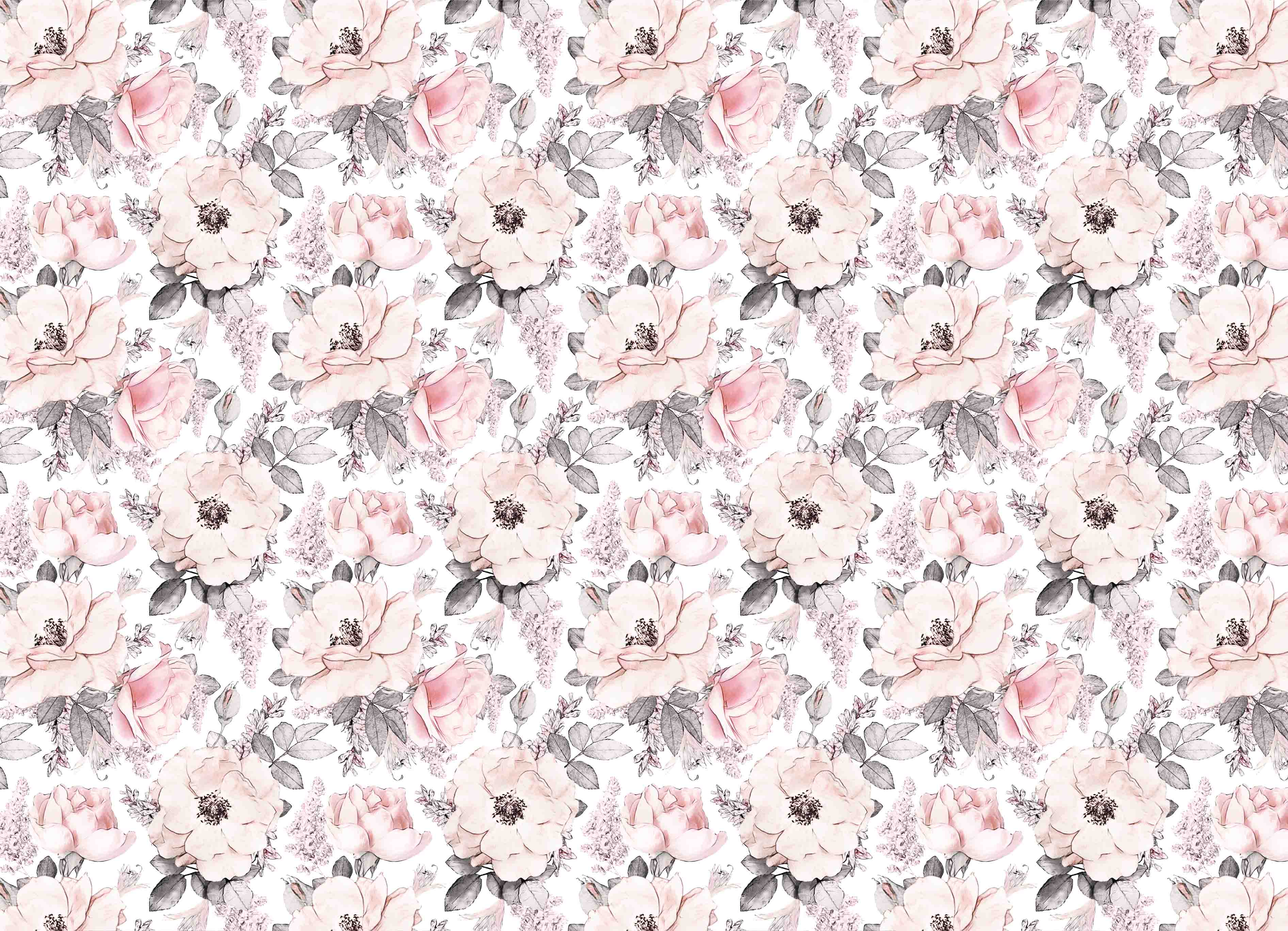 Tapeta Květinový vzor růžová