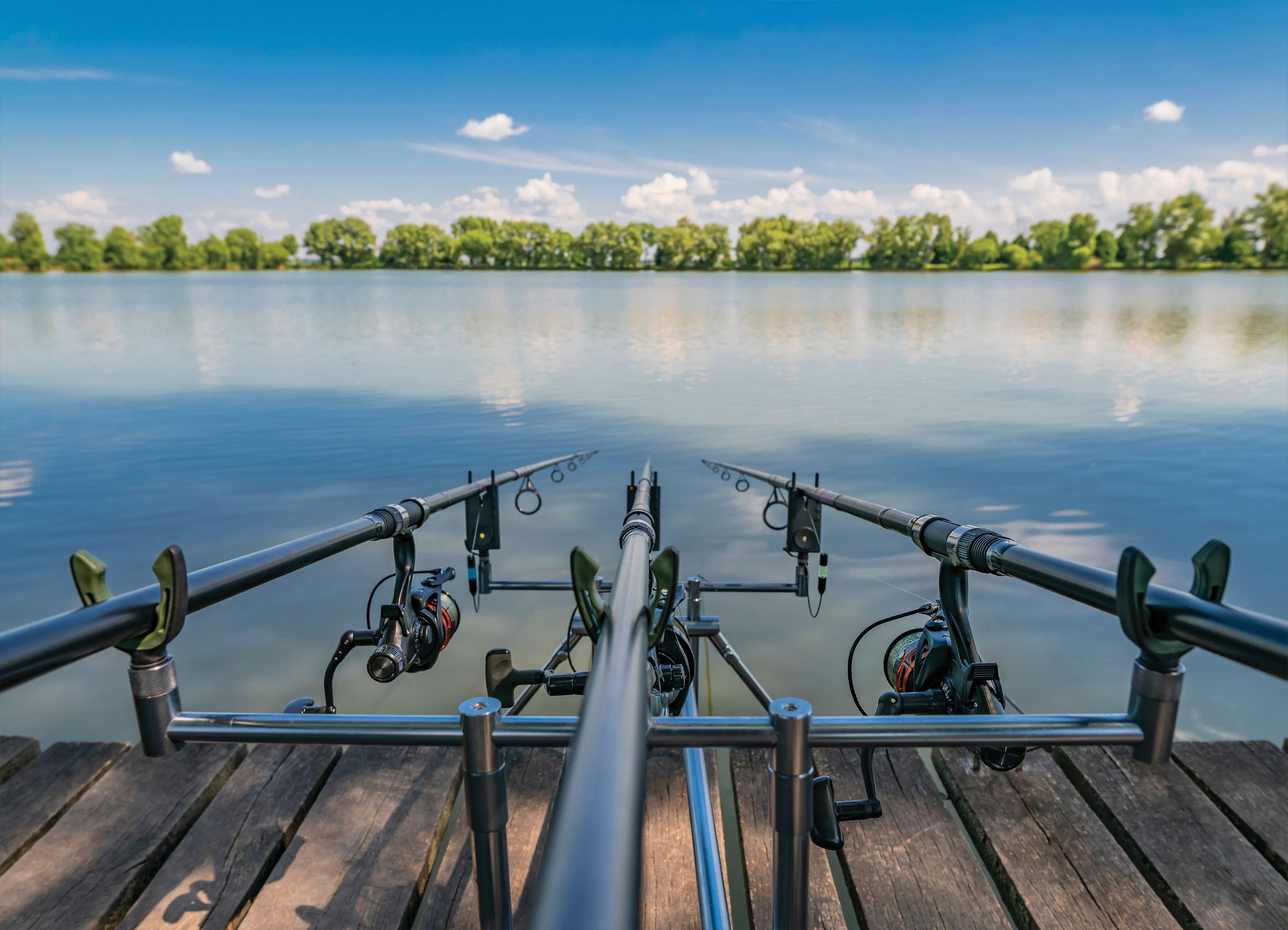 Tapeta rybářské pruty