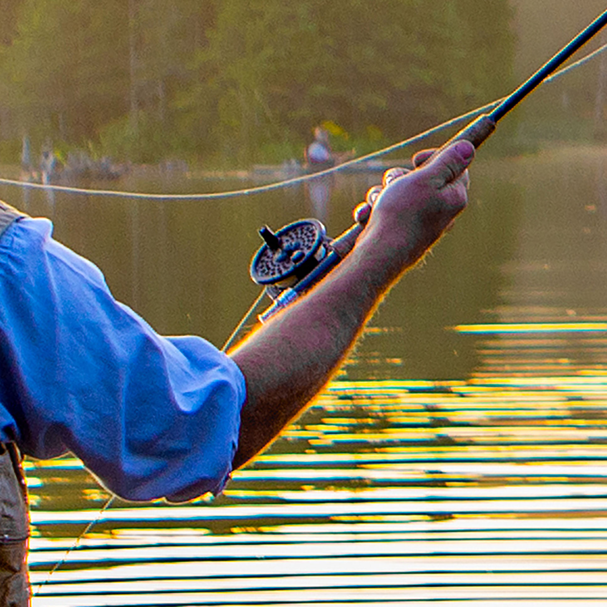 Tapeta Rybář ve vodě