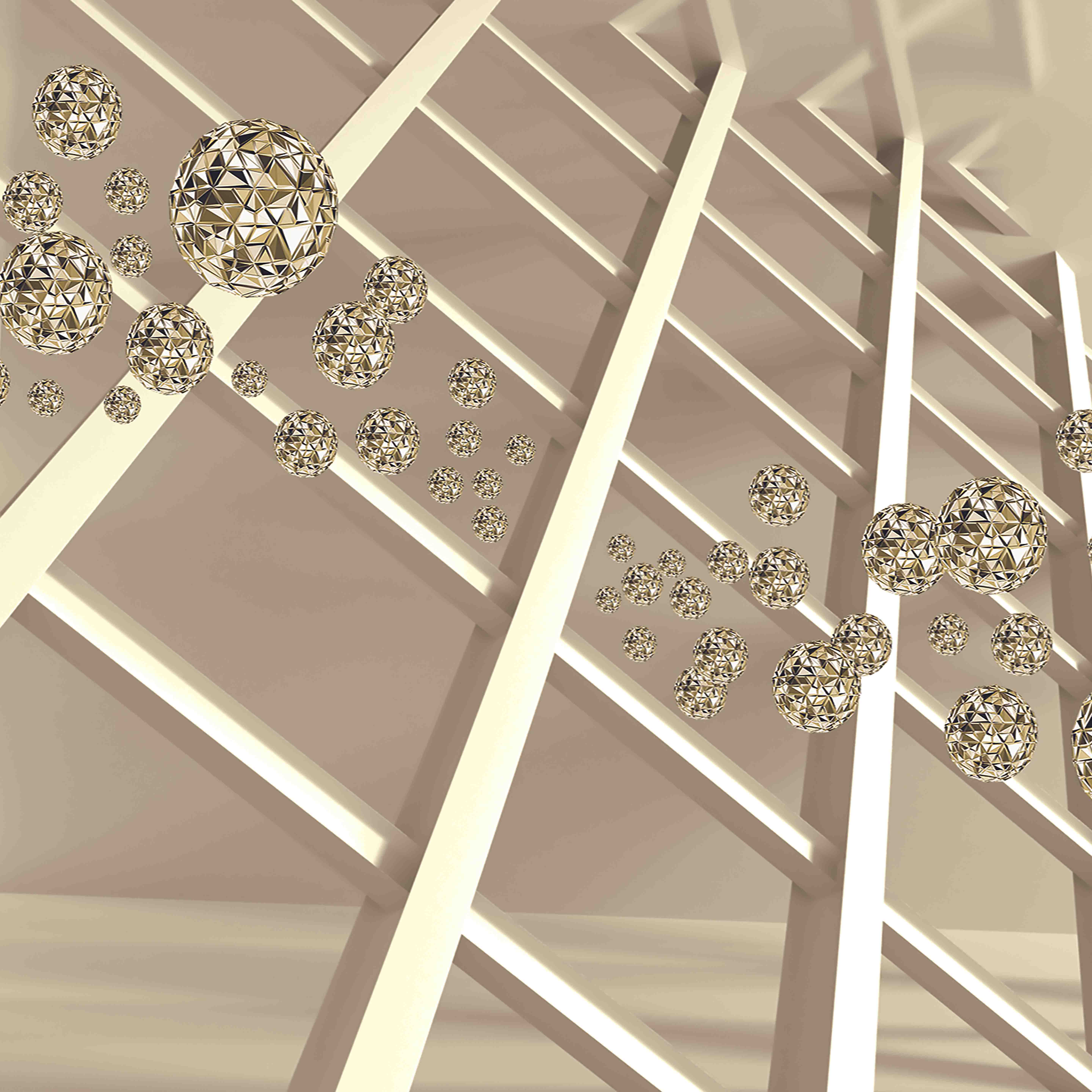 Tapeta 3D zlatá abstrakce