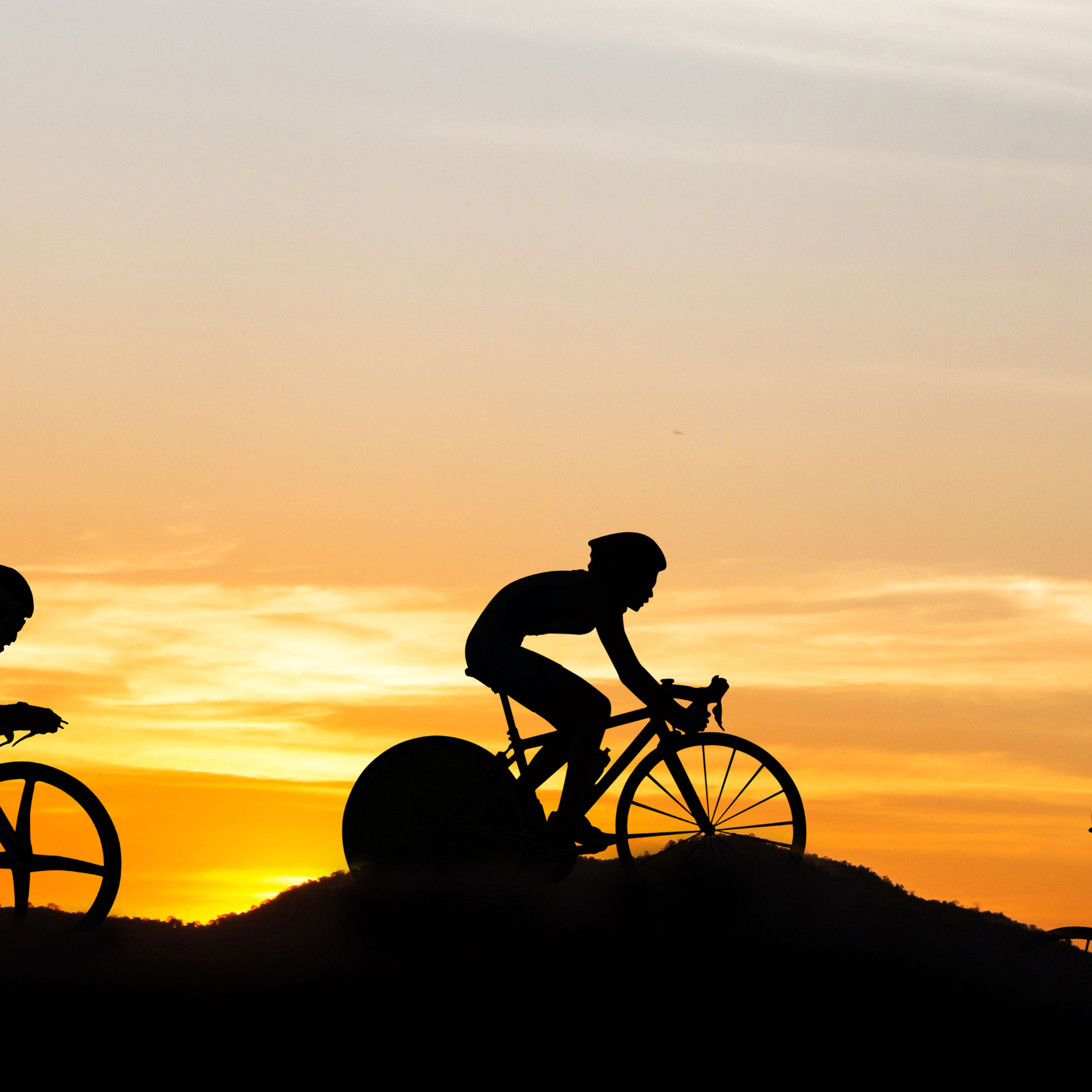 Tapeta Siluety cyklistů