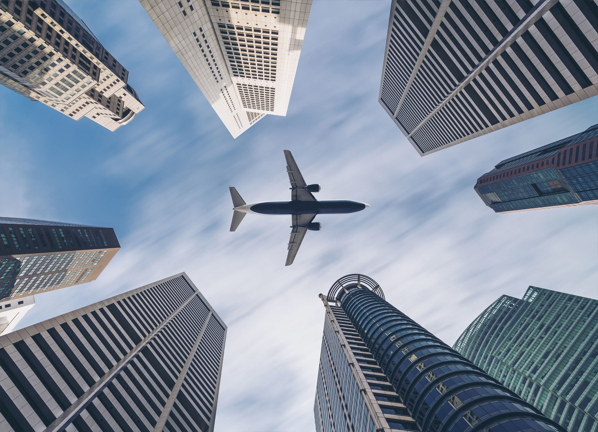 Tapeta Mrakodrapy a letadlo