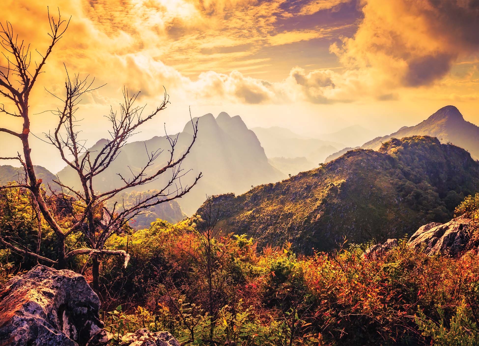 Tapeta Pohoří při západu