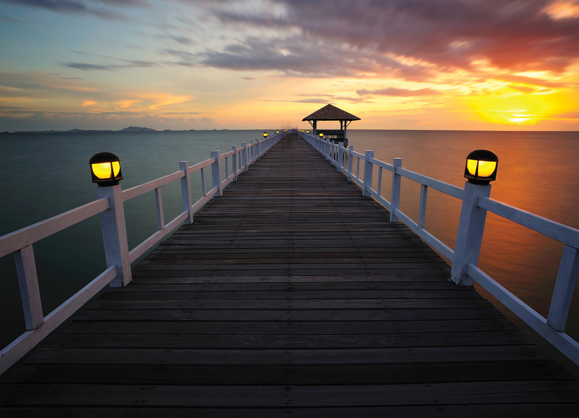 Tapeta Molo při západu