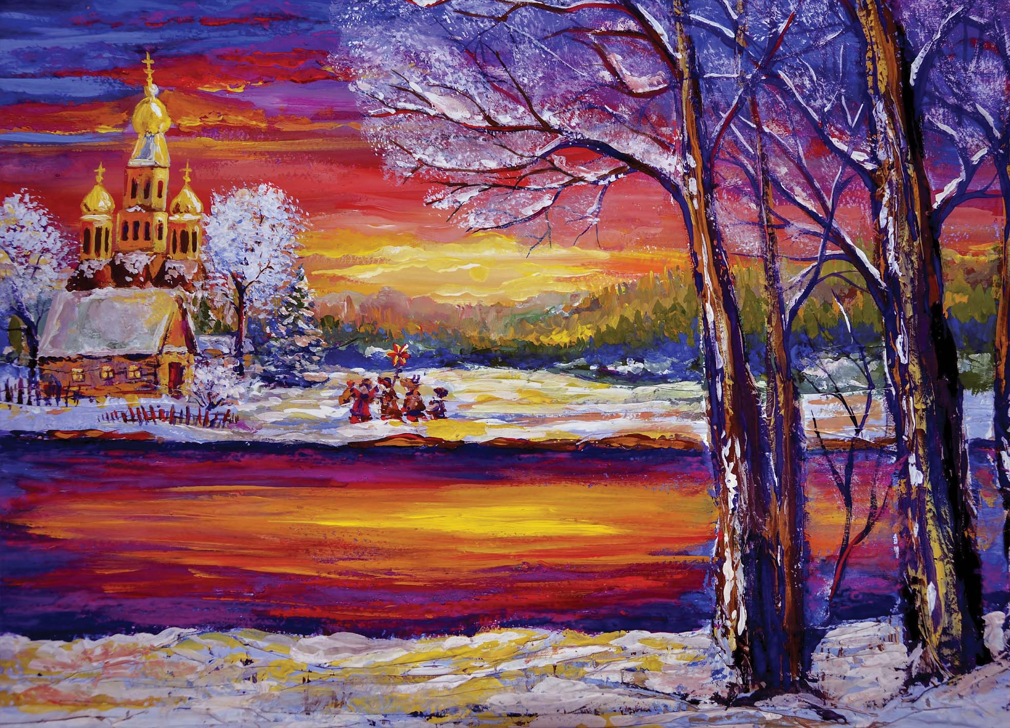 Tapeta Ilustrace zima